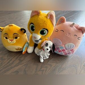 Disney plush stuffed lot Squishmallows Lion King Mermaid Buzz light year toy